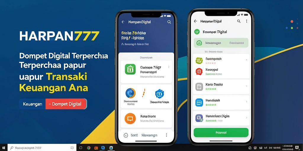 Tampilan antarmuka HARAPAN777 yang intuitif dan modern untuk dompet digital.