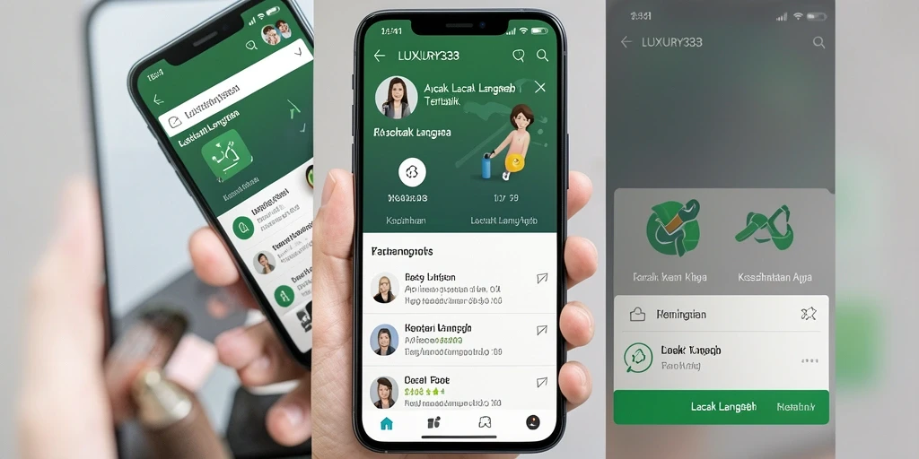 Antarmuka LUXURY333 dengan fitur Lacak Langkah yang intuitif.