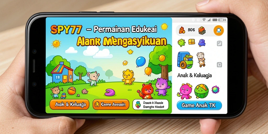 Antarmuka menarik dari aplikasi Game Anak TK SPY77.